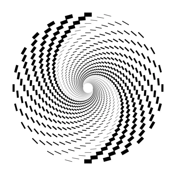 Conception Spirale Points Toile Fond Résumé Fond Monochrome Illustration Art — Image vectorielle