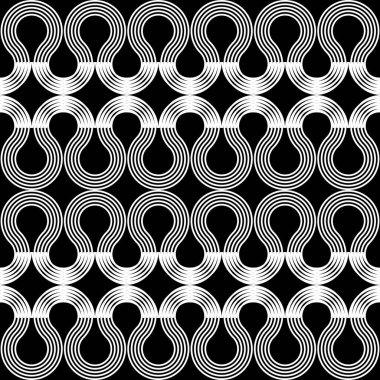 Kusursuz el sallama deseni tasarla. Soyut tek renkli zikzak arkaplanı. Vektör sanatı