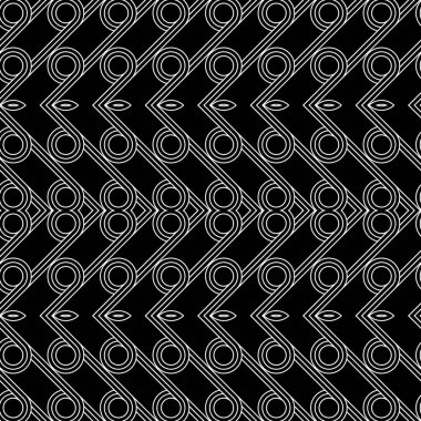 Kusursuz geometrik zigzag deseni tasarla. Soyut monokrom rendeleyici dekoratif arka plan. Vektör sanatı