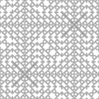 Kusursuz geometrik desen tasarla. Soyut monokrom rendeleyici dekoratif arka plan. Vektör sanatı