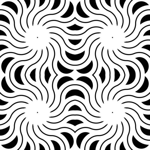 Projektowanie Bezszwowe Spiralne Skręcone Tło Abstrakcyjne Monochromatyczne Tło Dekoracyjne Sztuka — Wektor stockowy