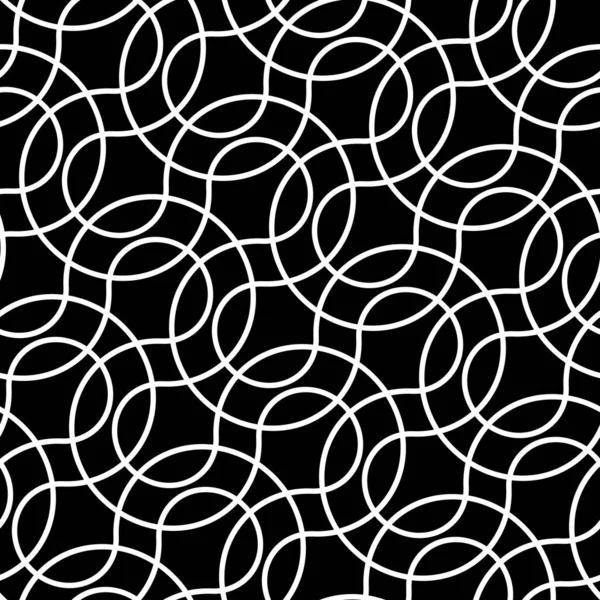 Ontwerp Naadloos Monochroom Zigzagpatroon Abstract Met Elkaar Verweven Achtergrond Vectorkunst — Stockvector