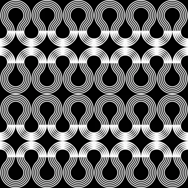 Design Seamless Waving Pattern Abstract Monochrome Zigzag Background Vector Art — Stock Vector