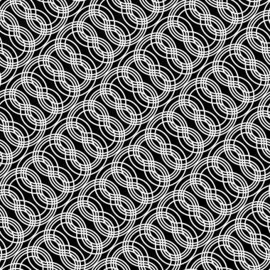 Kusursuz monokrom zigzag deseni tasarla. Soyut iç içe geçmiş. Vektör sanatı