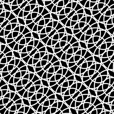 Kusursuz tek renkli ızgara deseni tasarla. Soyut iç içe geçmiş. Vektör sanatı