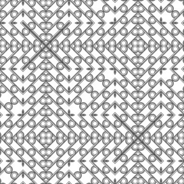 Kusursuz geometrik desen tasarla. Soyut monokrom rendeleyici dekoratif arka plan. Vektör sanatı