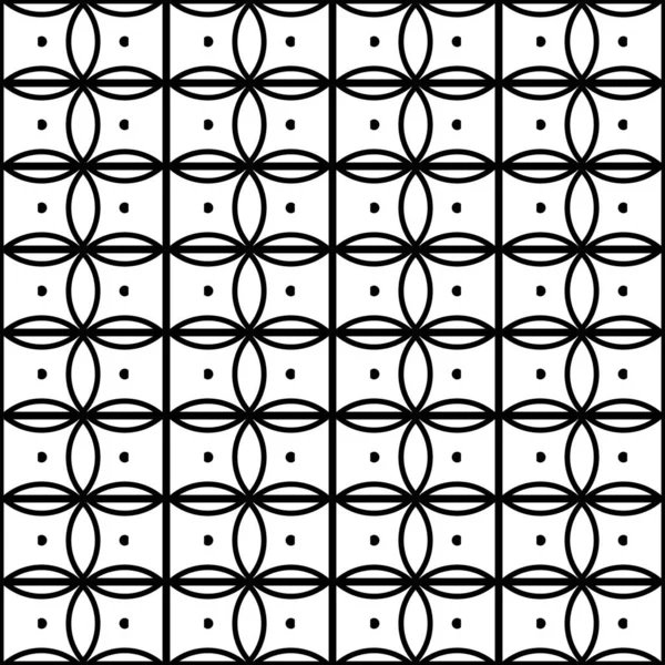 Entwerfen Sie Nahtlose Geometrische Muster Abstrakter Monochromer Gitterhintergrund Vektorkunst — Stockvektor