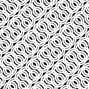 Kusursuz monokrom zigzag deseni tasarla. Soyut iç içe geçmiş. Vektör sanatı