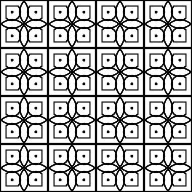 Kusursuz geometrik desen tasarla. Soyut monokrom rendeleme arka planı. Vektör sanatı