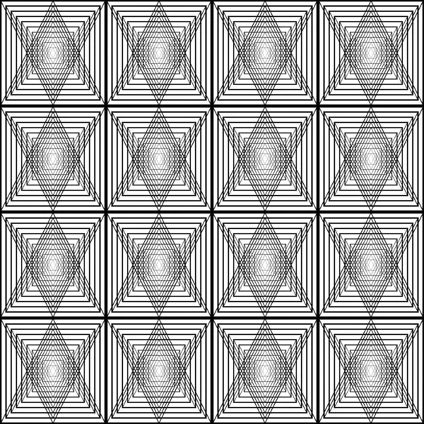 Entwerfen Sie Nahtlose Gittermuster Abstrakter Monochromer Spitzenhintergrund Vektorkunst — Stockvektor