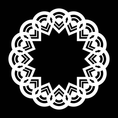 Monokrom daire elementi tasarla. Soyut ızgara arkaplanı. Vektör sanatı illüstrasyonu