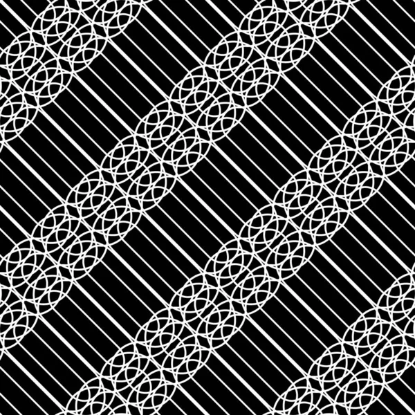 Conception Motif Grille Monochrome Sans Couture Fond Rayé Abstrait Art — Image vectorielle