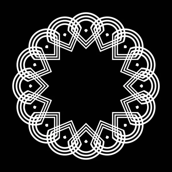 Design Monochromen Kreis Element Abstrakter Reibeisenhintergrund Vektorgrafik — Stockvektor