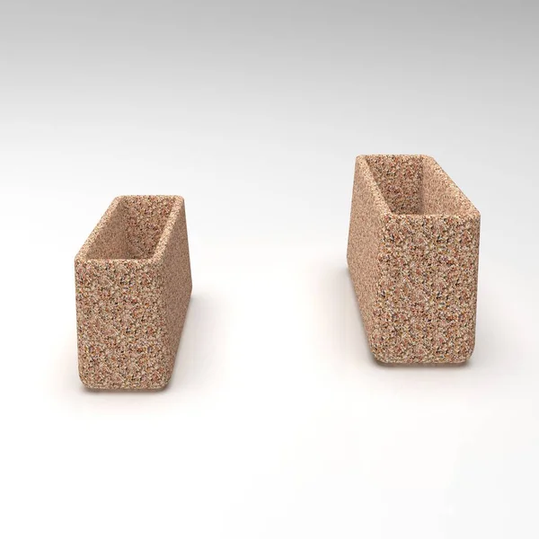 Saksı, 1000 mm ve 1200 mm uzunluğunda iki farklı versiyonda sunulmaktadır. Bu tarzın istisnai bir özelliği, tüm köşelerinin ve kenarlarının güçlü bir şekilde yuvarlanmış olmasıdır ve bu nedenle pürüzsüz görünmesidir..