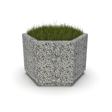 Dominic 3D işlemeli mermer kırıntısı vazosu