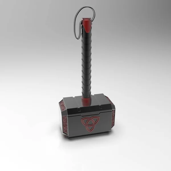 Modelo 3D Mjollnir el martillo del dios Thor 9 — Foto de Stock
