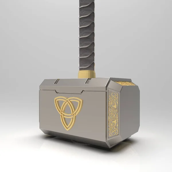 Modelo 3D Mjollnir el martillo del dios Thor 4 Imagen de stock