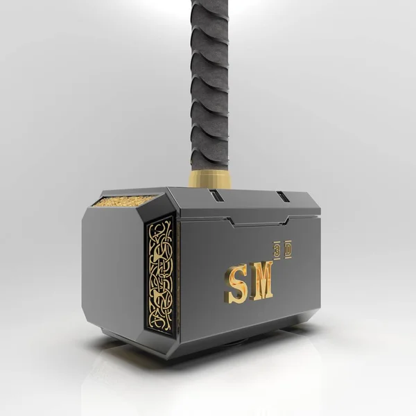 Modelo 3D Mjollnir el martillo del dios Thor 7 Fotos de stock