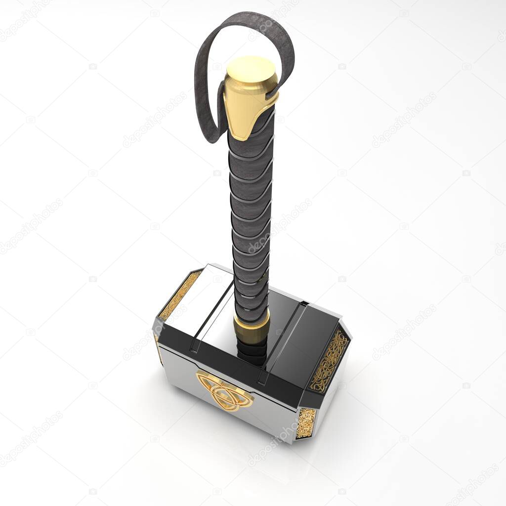3D model Mjollnir the hammer of the God Thor 6
