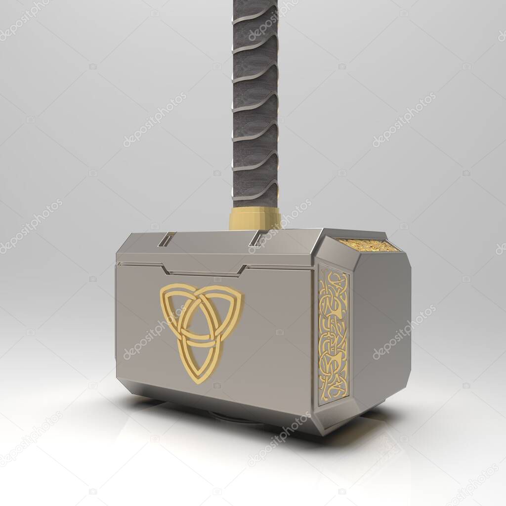 3D model Mjollnir the hammer of the God Thor 4