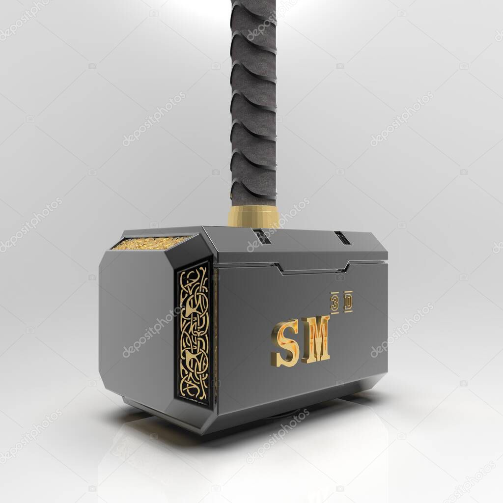 3D model Mjollnir the hammer of the God Thor 7