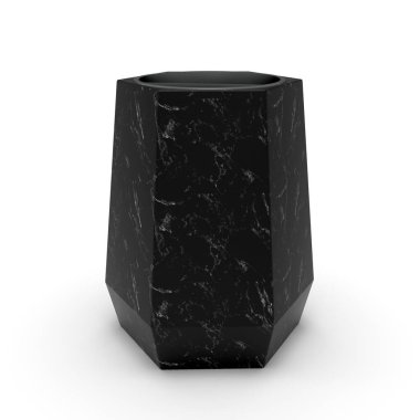 3D model vazo BrestBlack Matte mermeri