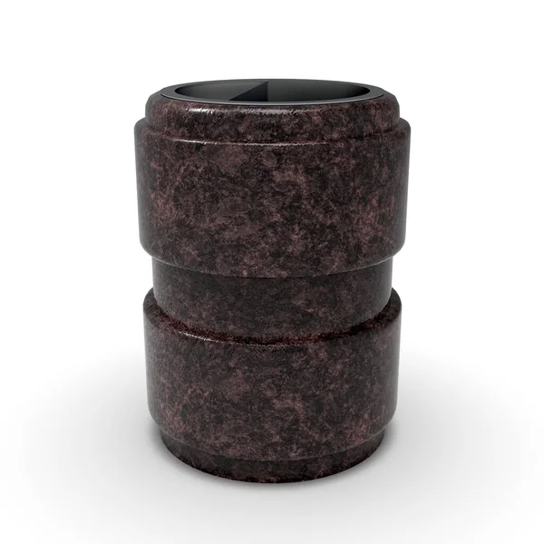 Modelo 3d urna Bastilia granito granito granate — Foto de Stock