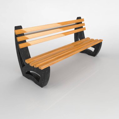 3D Betonbank-Bituma-39 Black Matte mermeri