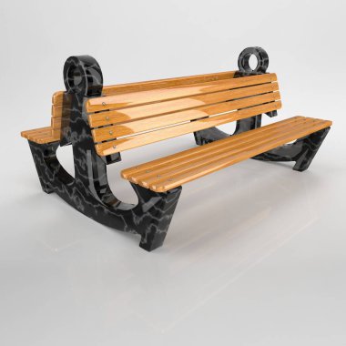 3D Doppelbank Anker Mermeri Siyah Temel