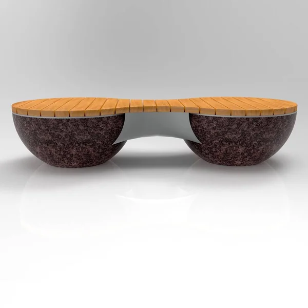 3D render bank GeoSphere Vason double stand Maroon Granite