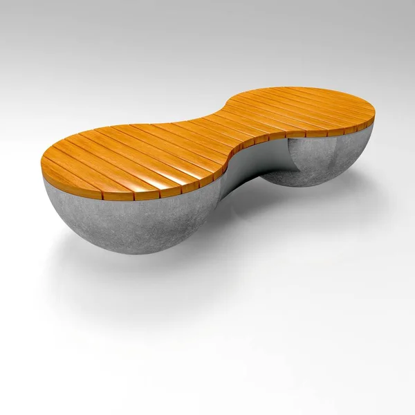 3D render bank GeoSphere Vason double stand beton tavan arası