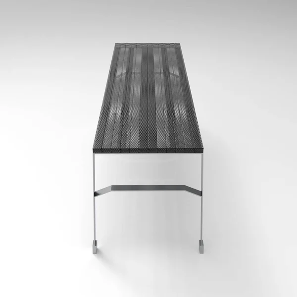 3d image park tafel klassieke metall en hout — Stockfoto