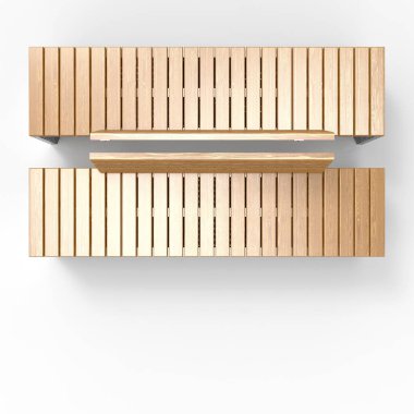 3D model park bankı Polywood L2000 7