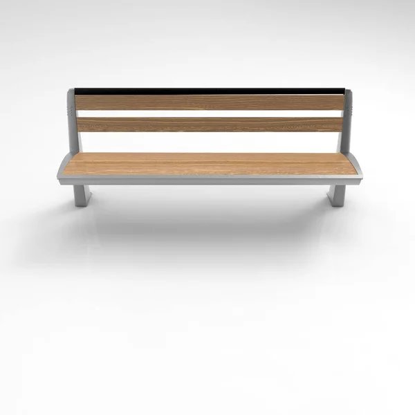 3d image of a Lily bench aluminum 1 — Stock Photo, Image