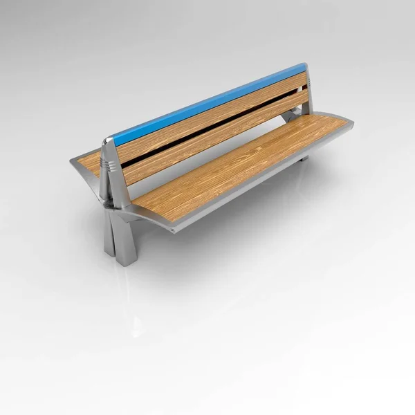 3D изображение Lily bench aluminum double 5 — стоковое фото
