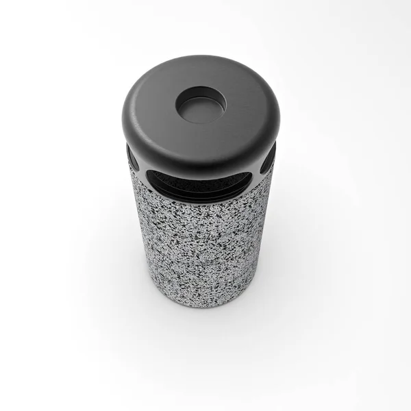 Imagem 3d de urna com tampa galvanizada com cinzeiro 01 — Fotografia de Stock