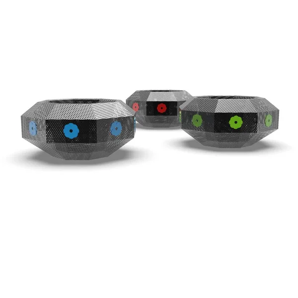 Bahçe saksısının 3 boyutlu görüntüsü. Harika 04.