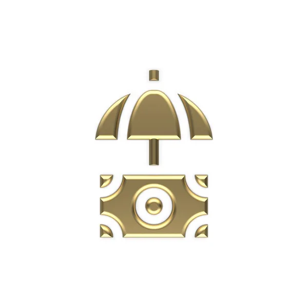 Imagem 3D do ícone do dinheiro ouro 17 — Fotografia de Stock