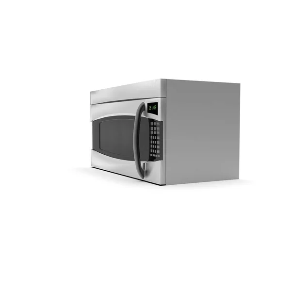 3D image of color microwave oven steel 05 — Stock Photo, Image