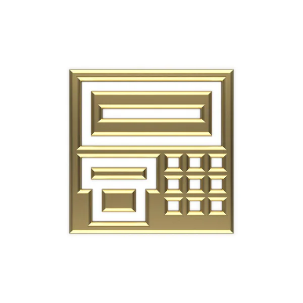 3d afbeelding van het geld pictogram goud 02 — Stockfoto