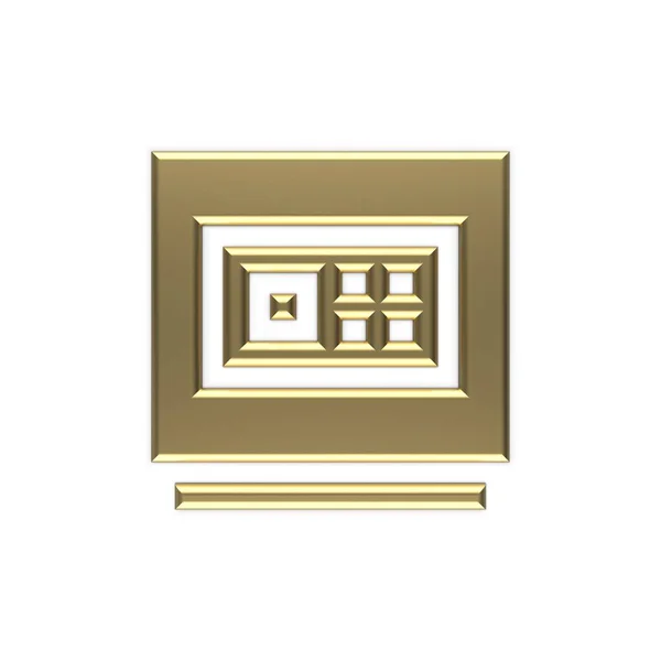 3d image of the money icon gold 23 — Stock Photo, Image