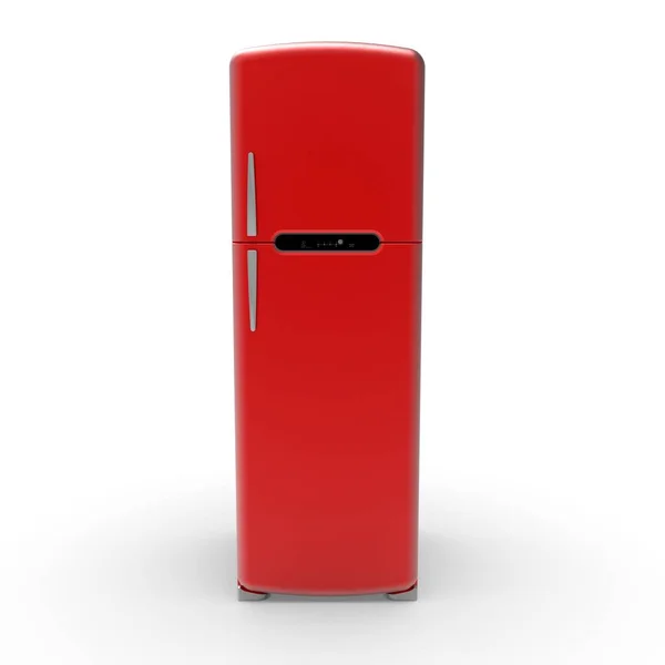 3d imagen de refrigerador retro sobre un fondo blanco 06 —  Fotos de Stock
