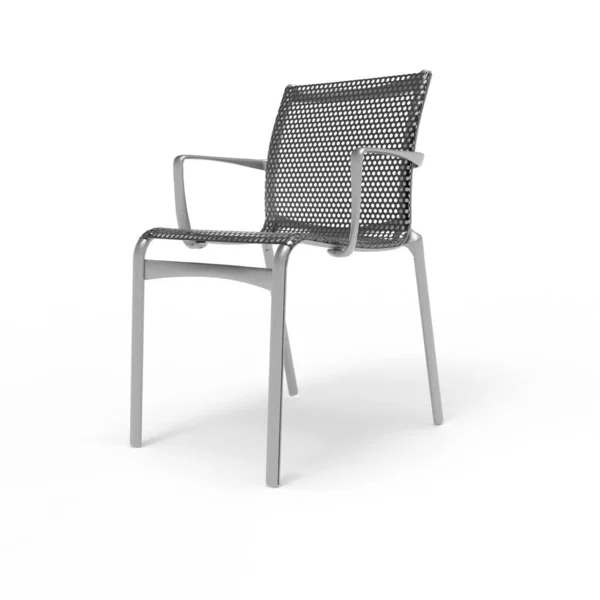 3d imagen de renderizado de una silla de oficina de metal perforado 01 —  Fotos de Stock