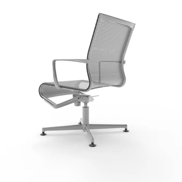 3d imagen de una silla móvil hecha de metal perforado — Foto de Stock