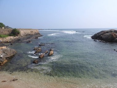 Galle, Sri Lanka 'daki Deniz Feneri manzarası.