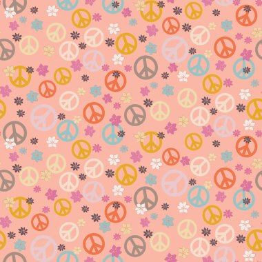 Şeftali Barış Şablonu Kusursuz Vektör YazıcıComment