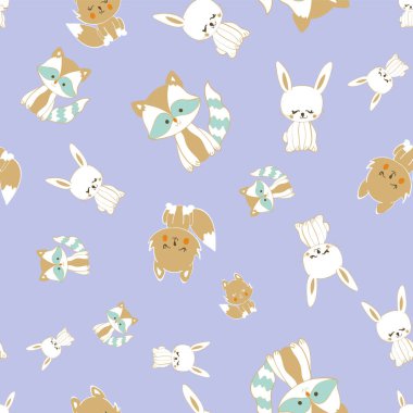 Cute Critter Pattern Seamless Repeat Pattern Vector Print