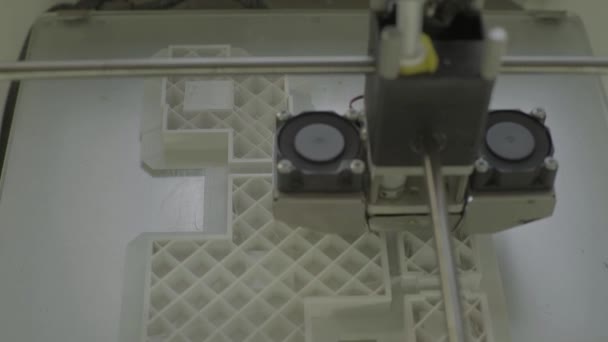 3D-skrivare under utskrift närbild. — Stockvideo