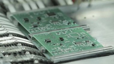 Elektronik pano üretimi. Yakın plan..