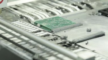 Elektronik pano üretimi. Yakın plan..